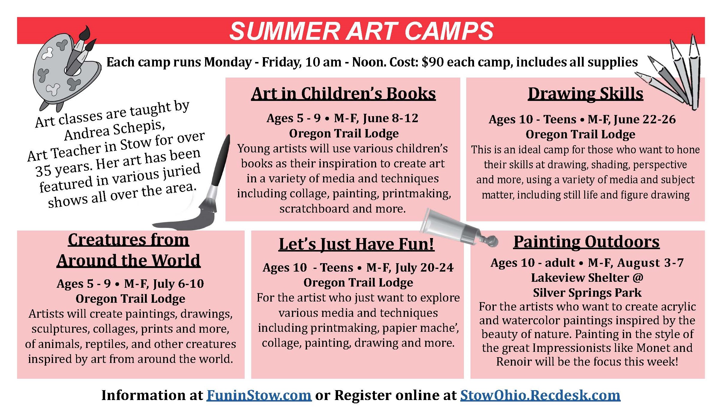 Stow Parks and Recreation Department Forms & Documents